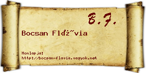 Bocsan Flávia névjegykártya